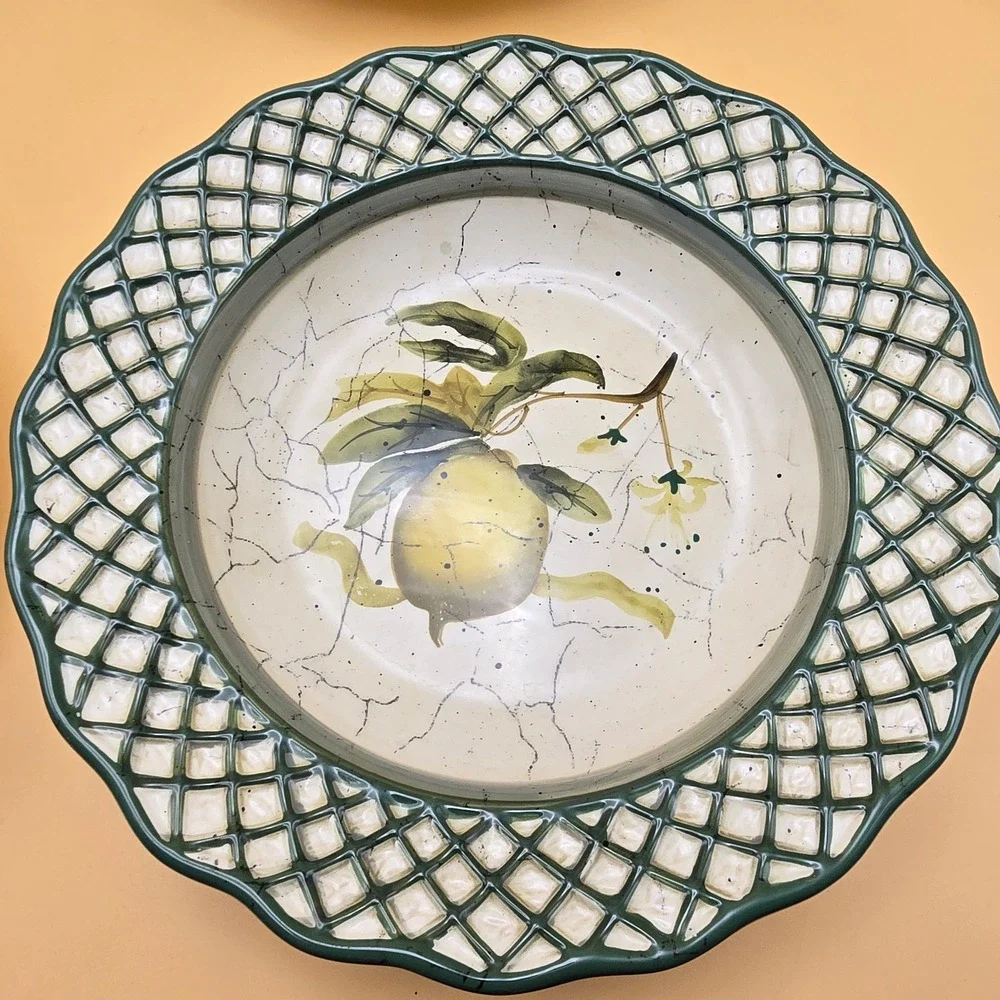 Raymond Waites Cornucopia Pasta Bowls Certified International Set of 4 Fruit